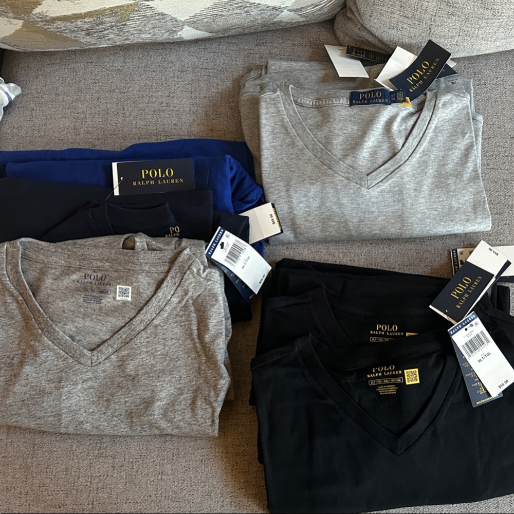 ESTATE SALE: NEVER WORN-  XLT Polo Ralph Lauren BUNDLE Gray, Black, Blue